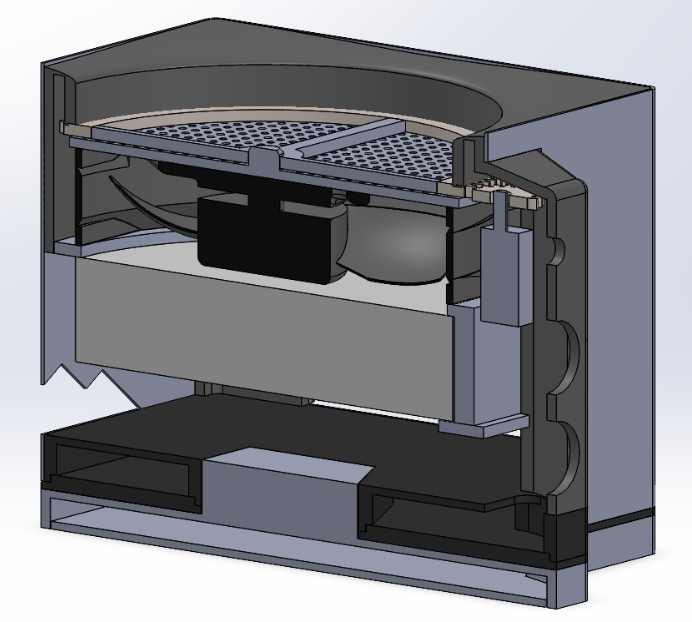AlpenLuft sectioned CAD model