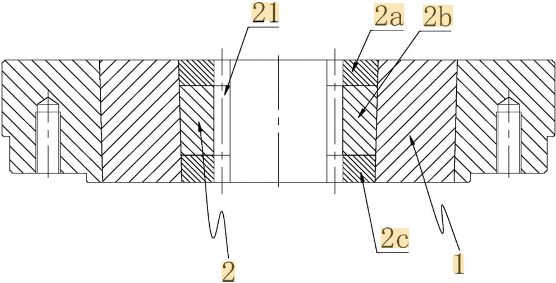 Gear manufacturing patent drawing of die section