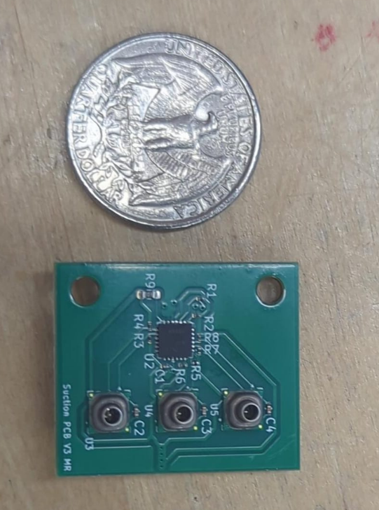 Pressure sensor circuit board for smart suction cup